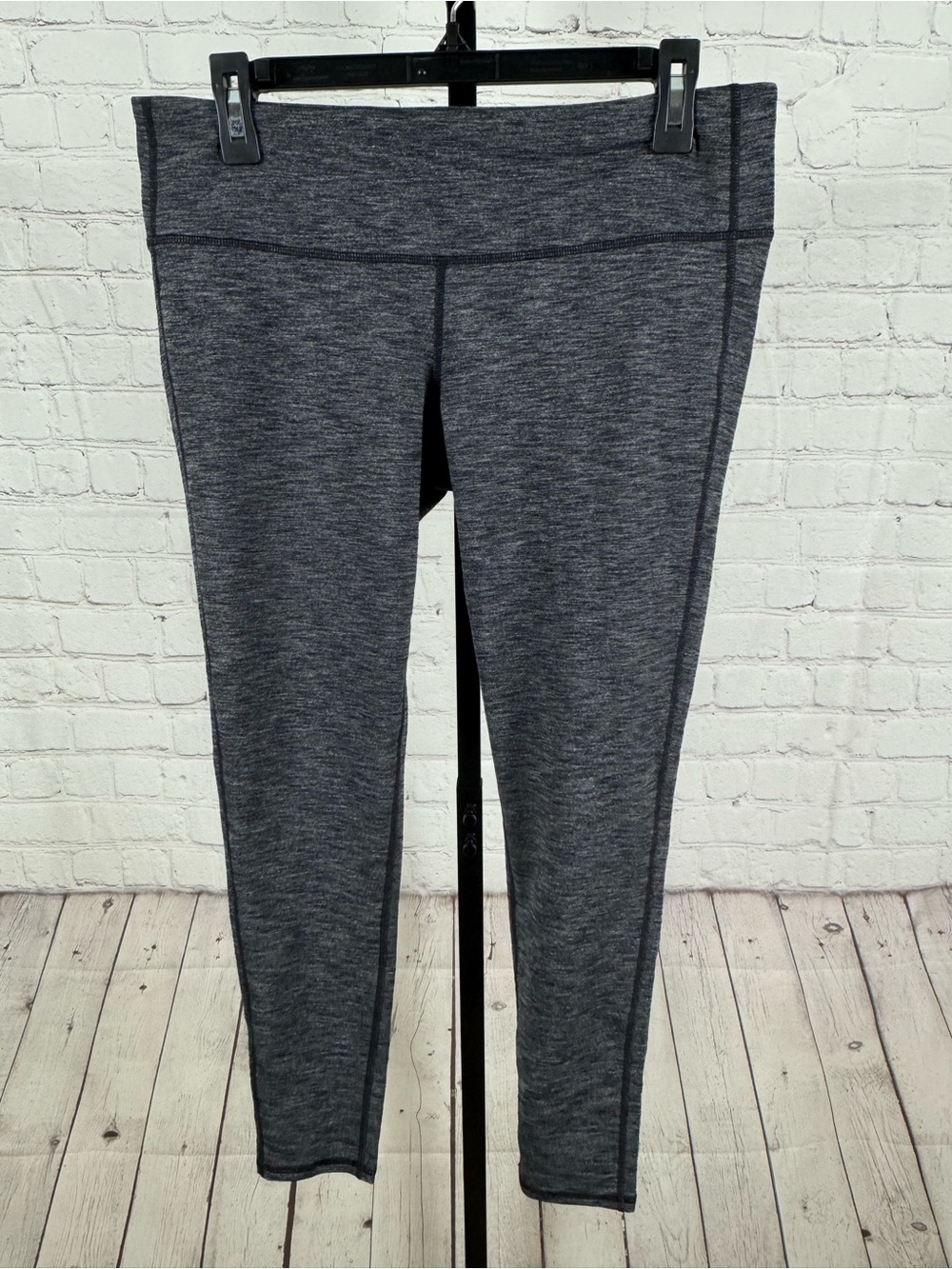 Athleta High-Rise Marled Heather Gray Leggings Size Large Petite LP